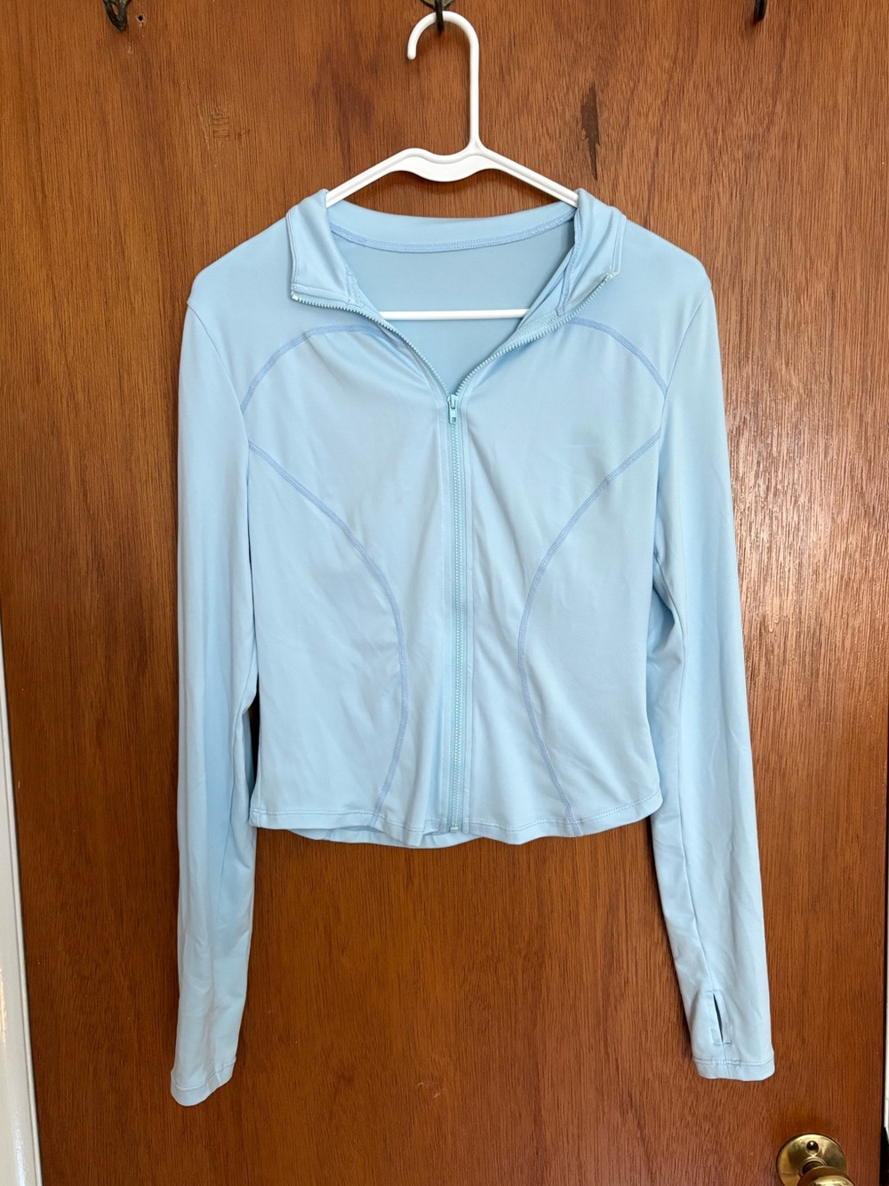 Light Blue Zip-Up Jacket